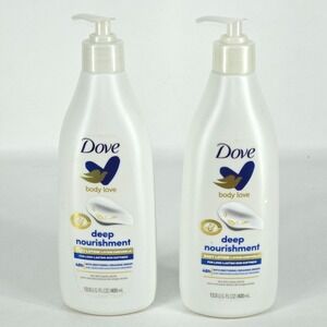2X Dove Body Love Deep Nourishment Body Lotion Ceramide Serum 13.5‎ oz ea NOS